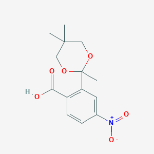 molecular formula C14H17NO6 B1358272 4-Nitro-2-(2,5,5-trimethyl-1,3-dioxan-2-yl)benzoic acid CAS No. 217197-04-1