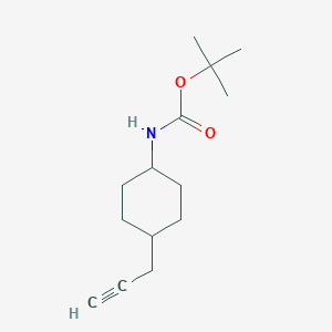 molecular formula C14H23NO2 B13582750 tert-butyl N-[4-(prop-2-yn-1-yl)cyclohexyl]carbamate 