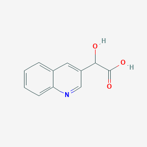 molecular formula C11H9NO3 B13582950 2-Hydroxy-2-(3-quinolyl)acetic Acid 