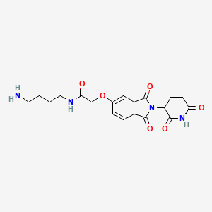 molecular formula C19H22N4O6 B13582994 N-(4-aminobutyl)-2-[2-(2,6-dioxo-3-piperidyl)-1,3-dioxo-isoindolin-5-yl]oxy-acetamide 