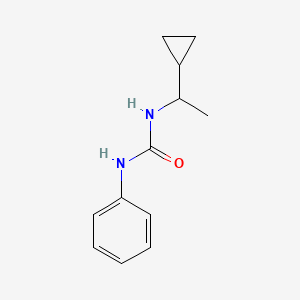 molecular formula C12H16N2O B13583004 3-(1-Cyclopropylethyl)-1-phenylurea 