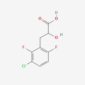 molecular formula C9H7ClF2O3 B13583010 3-(3-Chloro-2,6-difluorophenyl)-2-hydroxypropanoic acid 