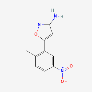 molecular formula C10H9N3O3 B13583092 5-(2-Methyl-5-nitrophenyl)isoxazol-3-amine 