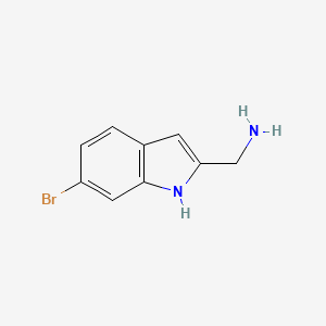molecular formula C9H9BrN2 B13583093 (6-Bromo-1H-indol-2-yl)methanamine 