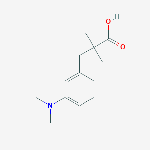 molecular formula C13H19NO2 B13583097 3-(3-(Dimethylamino)phenyl)-2,2-dimethylpropanoic acid 