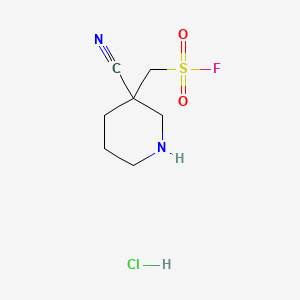 molecular formula C7H12ClFN2O2S B13583119 (3-Cyanopiperidin-3-yl)methanesulfonylfluoridehydrochloride 