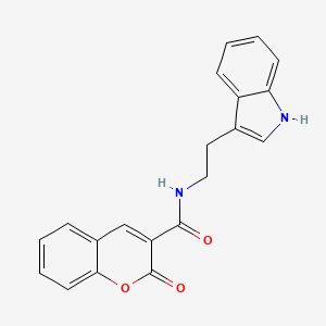 molecular formula C20H16N2O3 B13583203 N-[2-(1H-indol-3-yl)ethyl]-2-oxochromene-3-carboxamide CAS No. 750621-38-6
