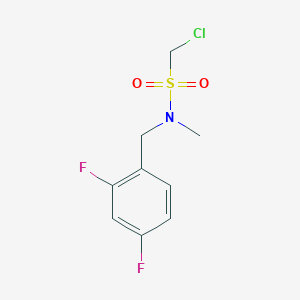 molecular formula C9H10ClF2NO2S B13583249 1-Chloro-n-(2,4-difluorobenzyl)-n-methylmethanesulfonamide 