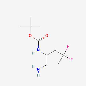 molecular formula C10H20F2N2O2 B13583262 tert-Butyl (1-amino-4,4-difluoropentan-2-yl)carbamate 