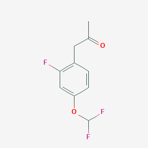 molecular formula C10H9F3O2 B13583358 1-(4-(Difluoromethoxy)-2-fluorophenyl)propan-2-one 