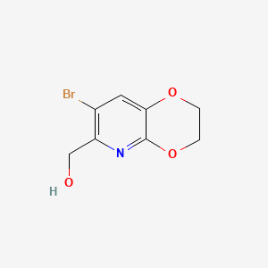 molecular formula C8H8BrNO3 B13583366 {7-bromo-2H,3H-[1,4]dioxino[2,3-b]pyridin-6-yl}methanol 