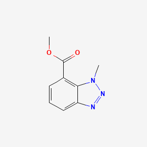 molecular formula C9H9N3O2 B13583379 Methyl 1-methyl-1H-benzo[d][1,2,3]triazole-7-carboxylate 