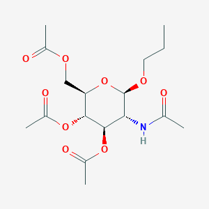 molecular formula C17H27NO9 B1358339 Propyl 2-acetamido-3,4,6-tri-O-acetyl-2-deoxy-b-D-glucopyranoside CAS No. 98346-06-6