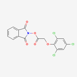 molecular formula C16H8Cl3NO5 B13583390 1,3-Dihydro-1,3-dioxo-2H-isoindol-2-yl 2-(2,4,6-trichlorophenoxy)acetate 