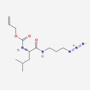 molecular formula C13H23N5O3 B13583414 prop-2-en-1-yl N-[(1S)-1-[(3-azidopropyl)carbamoyl]-3-methylbutyl]carbamate 