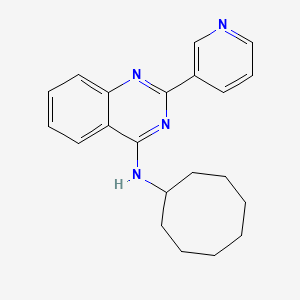 molecular formula C21H24N4 B13583435 N-Cyclooctyl-2-(pyridin-3-YL)quinazolin-4-amine 