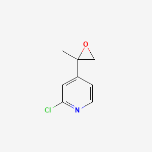 molecular formula C8H8ClNO B13583442 2-Chloro-4-(2-methyloxiran-2-yl)pyridine 