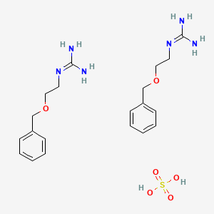 molecular formula C20H32N6O6S B13583457 bis(N-[2-(benzyloxy)ethyl]guanidine),sulfuricacid 