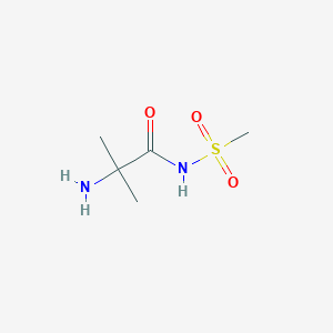 molecular formula C5H12N2O3S B13583467 2-amino-N-methanesulfonyl-2-methylpropanamide 