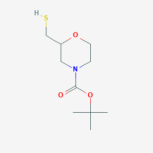 molecular formula C10H19NO3S B13583468 Tert-butyl 2-(sulfanylmethyl)morpholine-4-carboxylate 