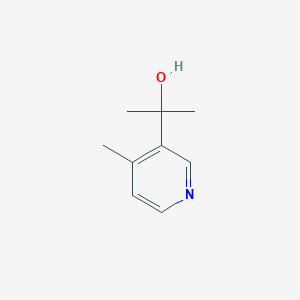 molecular formula C9H13NO B13583486 2-(4-Methylpyridin-3-yl)propan-2-ol 