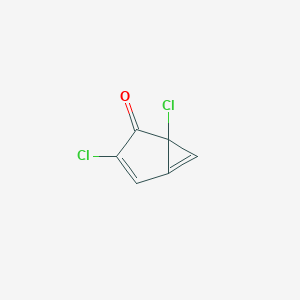 molecular formula C6H2Cl2O B135835 1,3-Dichlorobicyclo[3.1.0]hexa-3,5-dien-2-one CAS No. 138435-01-5