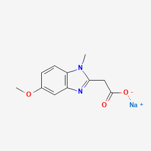 molecular formula C11H11N2NaO3 B13583530 sodium2-(5-methoxy-1-methyl-1H-1,3-benzodiazol-2-yl)acetate 