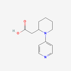 molecular formula C12H16N2O2 B13583555 2-(1-(Pyridin-4-yl)piperidin-2-yl)acetic acid 