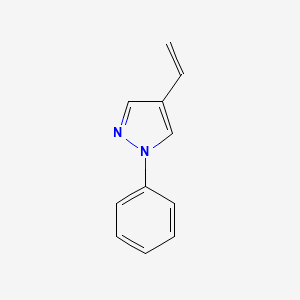 molecular formula C11H10N2 B13583618 1H-Pyrazole, 4-ethenyl-1-phenyl- CAS No. 2600-64-8