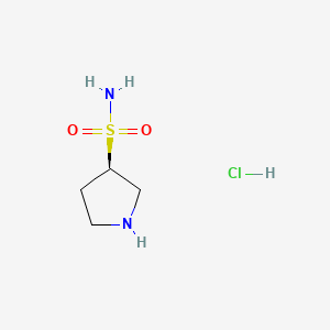 molecular formula C4H11ClN2O2S B13583625 (3R)-pyrrolidine-3-sulfonamidehydrochloride 