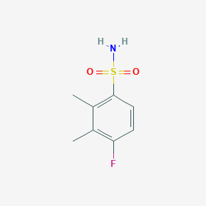 molecular formula C8H10FNO2S B13583637 4-Fluoro-2,3-dimethylbenzene-1-sulfonamide 
