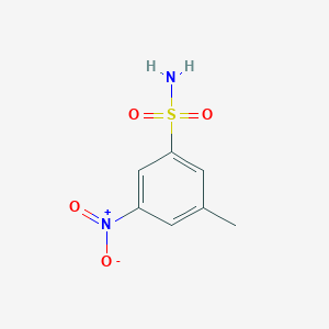 molecular formula C7H8N2O4S B13583645 3-Methyl-5-nitrobenzenesulfonamide 