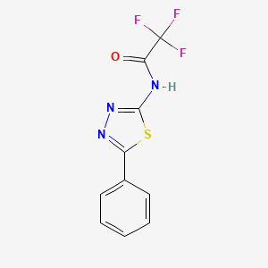 molecular formula C10H6F3N3OS B13583669 2,2,2-trifluoro-N-(5-phenyl-1,3,4-thiadiazol-2-yl)acetamide 