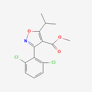 molecular formula C14H13Cl2NO3 B1358372 Methyl 3-(2,6-dichlorophenyl)-5-isopropylisoxazole-4-carboxylate CAS No. 278597-28-7