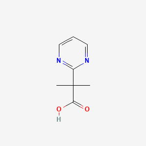 molecular formula C8H10N2O2 B13583742 2-Methyl-2-(pyrimidin-2-yl)propanoic acid 