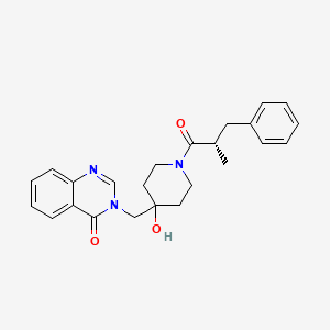 molecular formula C24H27N3O3 B13583807 3-({4-hydroxy-1-[(2S)-2-methyl-3-phenylpropanoyl]piperidin-4-yl}methyl)-3,4-dihydroquinazolin-4-one 
