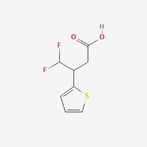molecular formula C8H8F2O2S B13583833 4,4-Difluoro-3-(thiophen-2-yl)butanoic acid 