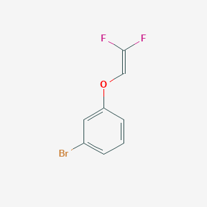 molecular formula C8H5BrF2O B13583854 1-Bromo-3-[(2,2-difluoroethenyl)oxy]benzene 