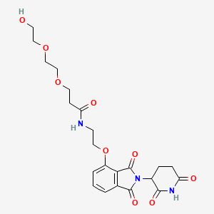 molecular formula C22H27N3O9 B13583856 N-[2-[2-(2,6-dioxopiperidin-3-yl)-1,3-dioxoisoindol-4-yl]oxyethyl]-3-[2-(2-hydroxyethoxy)ethoxy]propanamide 