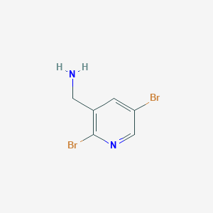 molecular formula C6H6Br2N2 B13583858 (2,5-Dibromopyridin-3-yl)methanamine 
