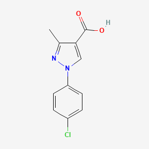 molecular formula C11H9ClN2O2 B1358387 1-(4-chlorophenyl)-3-methyl-1H-pyrazole-4-carboxylic acid CAS No. 288252-17-5