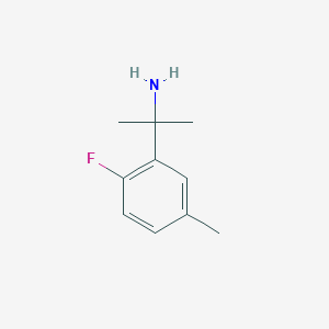 molecular formula C10H14FN B13583881 2-(2-Fluoro-5-methylphenyl)propan-2-amine 