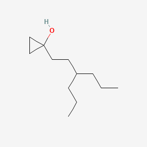 molecular formula C12H24O B13583906 1-(3-Propylhexyl)cyclopropan-1-ol 