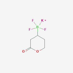 molecular formula C5H7BF3KO2 B13583931 Potassium trifluoro(2-oxooxan-4-yl)boranuide 