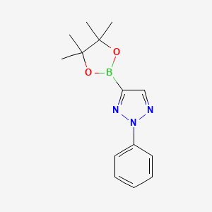 molecular formula C14H18BN3O2 B13583936 2-phenyl-4-(4,4,5,5-tetramethyl-1,3,2-dioxaborolan-2-yl)-2H-1,2,3-triazole 