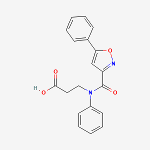 molecular formula C19H16N2O4 B13583940 3-[N-phenyl-1-(5-phenyl-1,2-oxazol-3-yl)formamido]propanoicacid 