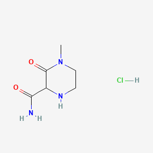molecular formula C6H12ClN3O2 B13583956 4-Methyl-3-oxopiperazine-2-carboxamidehydrochloride 