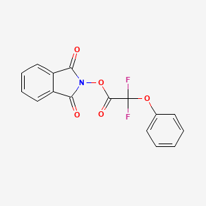 molecular formula C16H9F2NO5 B13583969 1,3-Dioxoisoindolin-2-yl 2,2-difluoro-2-phenoxyacetate 