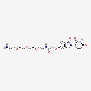 molecular formula C23H32N4O8 B13583981 N-[2-[2-[2-(2-aminoethoxy)ethoxy]ethoxy]ethyl]-2-[[2-(2,6-dioxopiperidin-3-yl)-1-oxo-3H-isoindol-5-yl]oxy]acetamide 