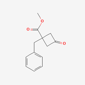 molecular formula C13H14O3 B13583985 Methyl1-benzyl-3-oxocyclobutane-1-carboxylate 